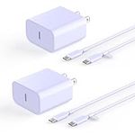 iPhone 15 Fast Charger, 2 Pack 20W 