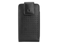 Cellet Teramo Premium Leather Case with Fixed Heavy Duty 360 Degree Swivel Clip for Samsung Galaxy S5, Black