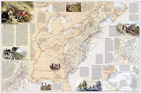 National Geographic Battles of the Revolutionary War and War of 1812 Wall Map (Poster Size: 36 x 24 in) (National Geographic Reference Map)