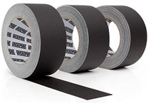 Lockport Gaffer Tape -Pack of 3 - Waterproof - No Residue - Non-Reflective - Easy Tear Gaff Tape - Matte Gaffer Stage Tape - Thick Tape to Secure Cables - 90 Feet x 2 Inches - Black Cable Tape