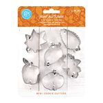 R&M International 1991 Mini Autumn Leaf Cookie Cutters, Acorn, Pumpkin, Oak, Maple, Aspen, Apple, 6-Piece Set in Gift Tin