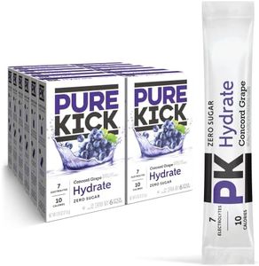 PURE KICK Hydration Singles to Go Drink Mix, Concord Grape, Includes 12 Boxes with 6 Packets in Each Box, 72 Total Packets