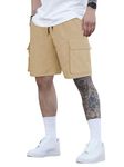 JVX Men Shorts || Men Shorts Cotton || Men Shorts Casual || Cargos for Men(SHORT-02) (M, KHAKHI)