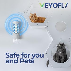 VEYOFLY Indoor Insect Trap – Plug-In Fruit Fly & Mosquito Catcher, 2 Devices + 4 Glue Boards