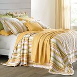 BrylaneHome Florence Oversized Bedspread - Dandelion Stripe, King