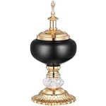 PRETYZOOM Arabic Incense Burner Charcoal Bakhoor Burners Incense Burner Frankincense Tealight Candle Holder Yoga Aromatherapy Burner, Black,Charcoal, 8x8x18cm