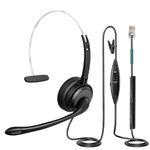 Voistek Phone Headset with Microphone Noise Cancelling RJ1 Jack