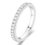 LIAN Moissanite Rings Wedding Band 