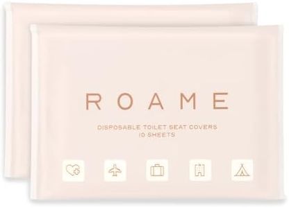 ROAME Disposable Toilet Seat Covers – 20 Biodegradable Sheets (2-Pack) – Flushable Bathroom Hygiene Covers for Travel, Public Restrooms & Eco-Friendly On-the-Go Use