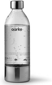 Aarke Carbonator II Water Carbonator PET Bottle 1 Litre Compatible with SodaStream Stainless Steel Elements for Soda Sparkling Water Silver