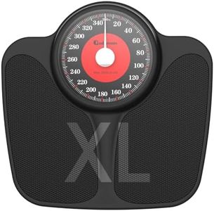 Adamson A23 Scales for Body Weight - Up to 350 LB - New Version - Anti-Skid Rubber Surface Extra Large Numbers - High Precision Bathroom Scale Analog - Durable with 20-Year Warranty