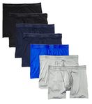 Calvin Klein Men's Micro Stretch 7-Pack Boxer Brief, 2 Black, 2 Blue Shadow, 2 Medium Grey, 1 Cobalt Water, Large