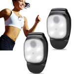 JIZZU Running Light for Runners, USB Rechargeable LED Outdoor Night Clip-on Running Lights, Multipurpose Super Bright Walking Light, Light Torch for Runners, Joggers, Camping, Hiking, Dog Walks