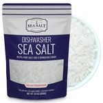 Dishwasher Salt - All-Natural Water Softener Salt for a Clean Finish - Compatible with Bosch, Miele, Thermador, Whirlpool Dishwashers and More - Food-Grade Coarse Sea Salt (30 oz Bag) - Sea Salt