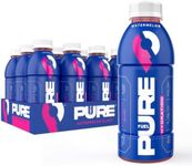 Pure Fuel Hydration Drinks Watermelon Blast - Plant-Based Healthy Electrolyte Drinks with B-Vitamins - No Added Sugar - 12 Pack x 16.9 fl oz Bottles
