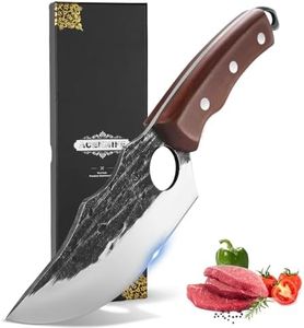 ACEKNIFE Viking Knife for Meat Cutting, Hand Forged Chef knife, German Steel and Ergonomic Wood Handle, with Sheath for Kitchen and Outdoor,6"