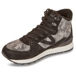 TRETORN Women's Lily Hi-top Sneaker, Black Camo, 6.5 UK