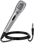 Pyle Wired Dynamic Microphone - Professional Moving Coil Unidirectional Handheld Mic with Built-in Acoustic Pop Filter, Rugged Construction, Steel Mesh Grill, 6.5 ft XLR Audio Cable Wire - PDMIK1