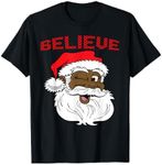 Black Believe Santa Claus Shirt - Fun African American Santa T-Shirt