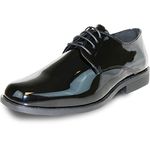 vangelo Men Dress Shoe Tux-1 Oxford Formal Tuxedo for Prom Wedding Black Patent Size 10.5W