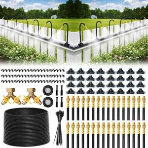 Bluepro 200FT Drip Irrigation System with Brass Splitter & Copper Nozzles