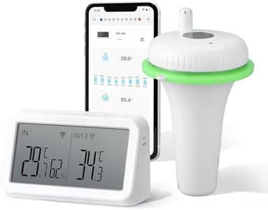 INKBIRD IBS-P02R Wireless Pool Thermometer Floating Easy Read with Digital Monitor, 295ft Remote Smart WiFi Gateway IBS-M2 | Water Temperature & Humidity | IPX7 for Swimming Pool, Hot Tub, Ice Bath