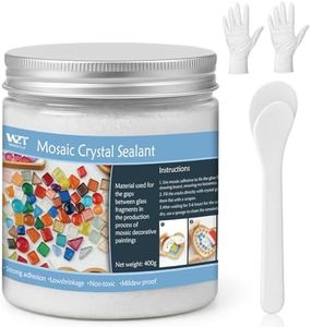 WAN2TLK White Mosaic Crystal Grout 400g, Mosaics Tile Tools, No Need to add Water, Direct caulking, Mosaic Crystal Sealant for All Tiles & Surfaces