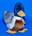 Ty JAKE the Drake Mallard Duck Bird (7``) Beanie Baby 1998 Boys Girls 3+ MWMT#by:funbears5660