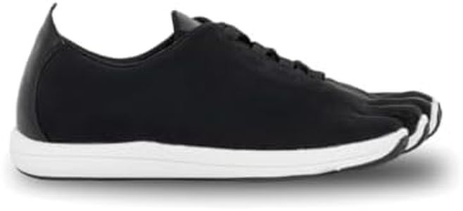 Peluva Strand Lightweight Trainer | Women's 5-Toe, Zero-Drop Barefoot Shoes Black/White