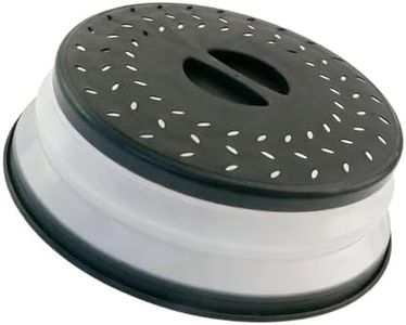 Collapsible Microwave Splatter Cover, 10.5 Inch, Dishwasher-safe, Microwave Plate Cover With Steam Vent(black)