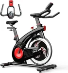 UPREIGN Stationary Bikes for Home, Adjustable Indoor Stationary Exercise Bike, 300 lb Weight Capacity, with LED Display, Black