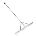 VEVOR Landscape Rake, 36" Head Aluminum Landscape Rake, Lake Weed Rake with 75" Long Handle, for Loosening Soil, Lawn Care, Weeding Lake, Garden, Pond