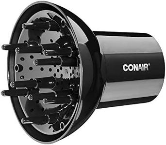 Conair Volumizing Universal Hair Diffuser, Adjustable Hair Dryer Attachment for Frizz-Free Curls to Fit Hair Dryer Nozzles from 1.75” to 2.3”