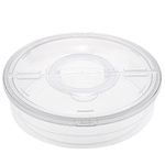 BSTKEY Plastic Clear Cake Pizza Storage Box, 30cm Round Food Storage Container with Lid and Handle, Portable Cupcake Dessert Storage Case Box Organizer