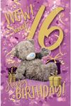 Me To You Tatty Teddy Age 16 Birthday Card, Wow! Sweet 16! - Official Collection