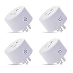 Sparkleiot Zigbee Smart Plug Outlet Mini Remote Voice Control with Alexa, Compatible withPhilipsHue Google Home SmartThings Hub Required 4-Pack