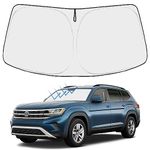 Proadsy Front Windshield Sun Shade Foldable Sunshade Protector Custom Fit Volkswagen Atlas 2018 2019 2020 2021 2022 2023 2024 VW Atlas Cross Sport 2024 Upgrade Accessories