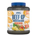 Applied Nutrition Beef XP - Clear Hydrolysed Beef Protein Isolate, Fruit Juice Style, Dairy Free Beef Protein Powder, Lactose Free, Zero Sugar, Low Fat, 1.8kg - 60 Servings (Tropical Vibes)