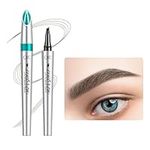 2024 New Magic Eyebrow Pencil, 3D Waterproof Microblading Eyebrow Pen 4 Fork Tip Tattoo Pencil, Eye Brow Pencil, Smudge Proof, Long-lasting Eyebrow Pen for Daily Natural Look (Dark Brown)