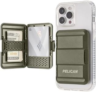 Pelican Magnetic Wallet/Card Holder - Heavy Duty Snap-on MagSafe Detachable Hard Shell Lightweight iPhone Wallet - for iPhone 14 Pro Max/ 14 Pro/ 14/13 Pro Max/ 13 Pro/ 12 Pro Max - OD Green
