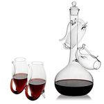 Porto Decanter Set Port Sippers - Port and Wine Sippers Wine Glasses Set, With a Port Decanter