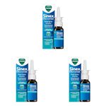 Vicks Nasal Spray, Sinex Micromist Decongestant Nose Spray for Blocked Nose with Oxymetazoline, Unblocks The Nose Fast, Blocked Nose Relief, Cold Virus Blocker, Menthol Aroma, 15 ml (Pack of 3)