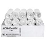 Aluf Plastics HCR-334016C High Density Star Sealed Coreless Roll Bags, 33 gal, Polyethylene, 33" x 40", Clear (Pack of 250)