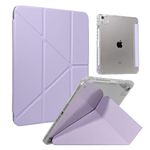 CLVervea for iPad Pro 11" & iPad Air 10.9" Case with Pencil Holder - Folding Folio Stand Case for iPad Air 6 & 5 & 4 (2024-2020), 2022-2018 iPad Pro (1st-4th Gen) Origami Case - Exquisite Purple