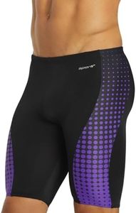 Sporti Molecule Piped Splice Jammer Swimsuit - Purple/Black - 36