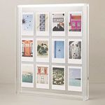 Elil Giant Polaroid Frame for Polaroid Film Fujifilm Instax Film 11.8" x 10.2" Collage Frame Family and Wedding Collage Picture Frames Double Glass Acrylic Floating Frame for Pressed Flowers Art