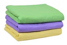 MK Handicraft (PurpleCrown), Pack of 3pieces Multicolor Pure Breathable Cotton and high Absorbent bedsheet for Newborn Babies, Swaddler Cum Comforter for Infants. (Children : XL, 120cmx100cm, Green)