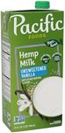 Pacific Foods Unsweetened Vanilla Hemp Milk, Plant Based Milk, 32 oz Carton