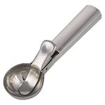 Kuber Industries Stainless Steel Serving Spoon/Scooper for Ice Cream, Fruit, Cookie with Trigger Release (Silver), Standard, (49KM032)