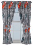 Jay Franco Disney Pixar Cars Lighnting Speed 63" Inch Drapes - Beautiful Room Decor & Easy Set Up, Bedding Features Lightning McQueen - Curtains Include 2 Tiebacks, 4 Piece Set (Official Product)